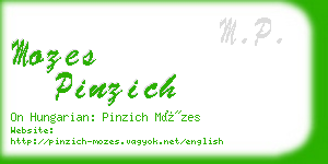 mozes pinzich business card